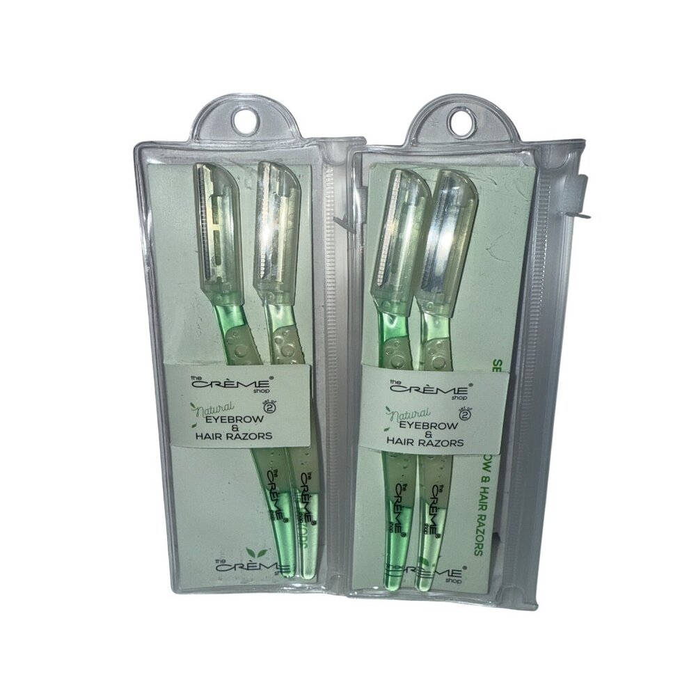 The Creme Shop Natural Dermaplaning Razors Eyebrow Faciil Hair 2 x 2 Packs